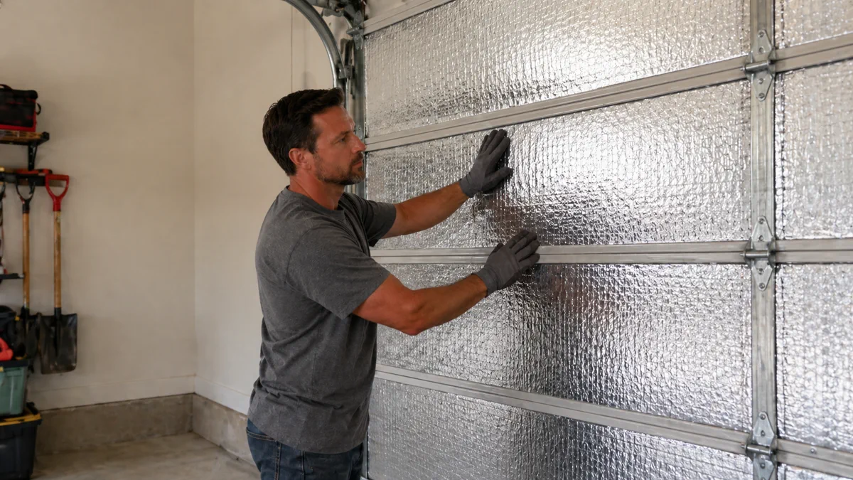 Garage insulation installation
